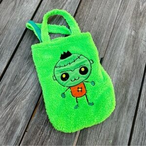 Goffa Int'L Frankenstein Fuzzy Candy Bag Trick or Treat in Green Halloween